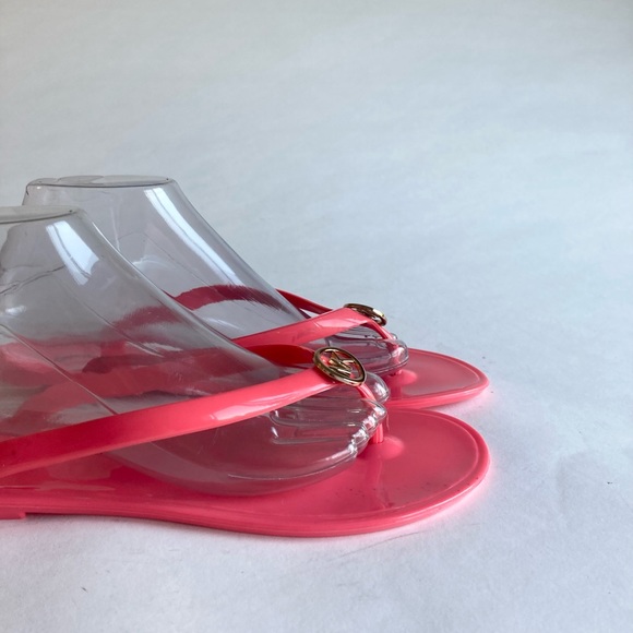 Michael Kors Ultra Pink Jelly Flip Flops size 10.5 - Picture 4 of 14